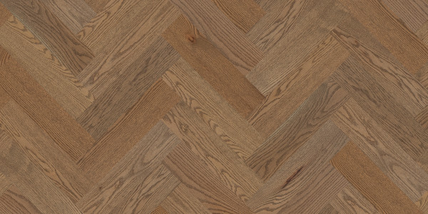 CHENE ROUGE HERRINGBONE ENG ½X5 TRESOR MAT-BROSSE